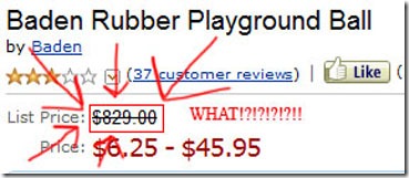 red rubber ball amazon list price