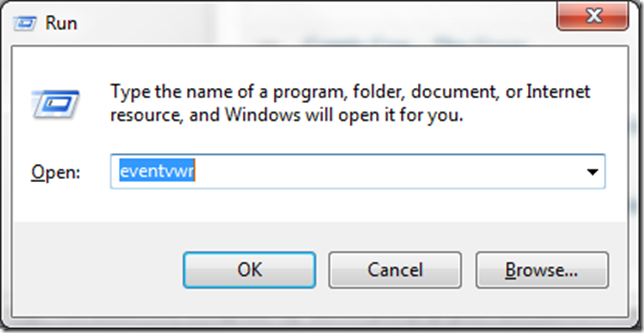 run dialog box